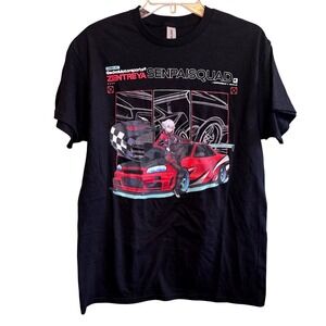 Gildan Anime Zentreya Senpai Squad VShojo Motorsports Graphic Shirt Black Medium